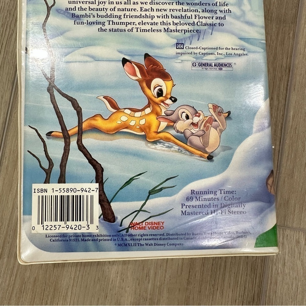 Bambi Movie VHS 942 Walt Disney Classic | Black Diamond Edition - Picture 6 of 10